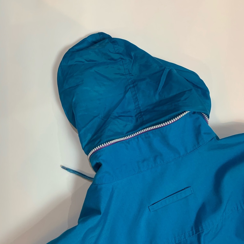Vintage 90’s Color Block Teal Ski Coat London Fog - Picture 5 of 8